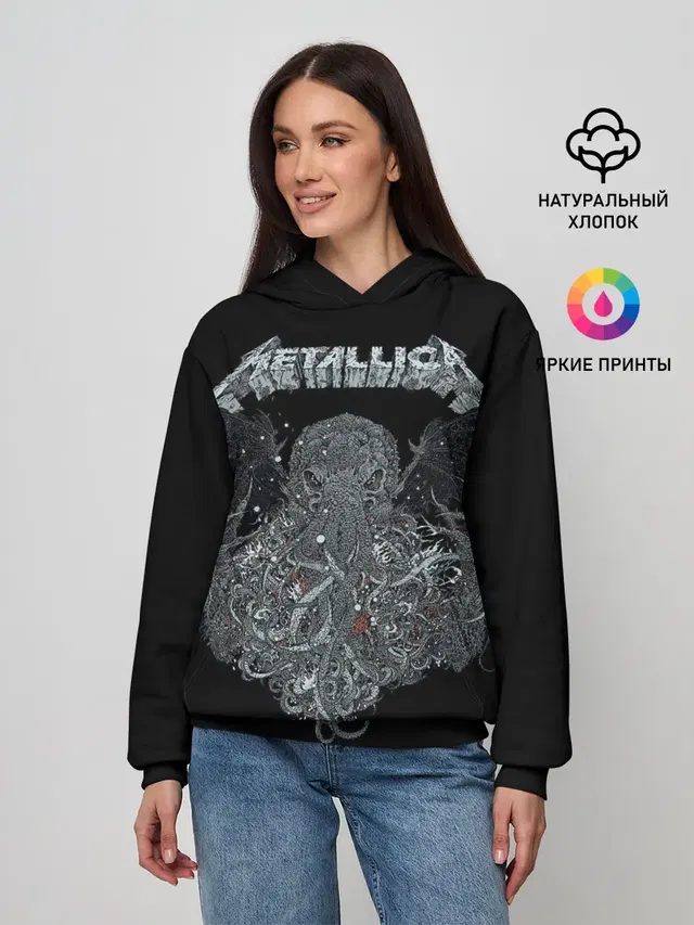 Женское худи с принтом «Metallica»