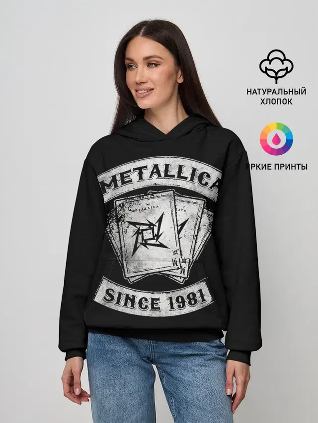 Женское худи с принтом «Metallica»