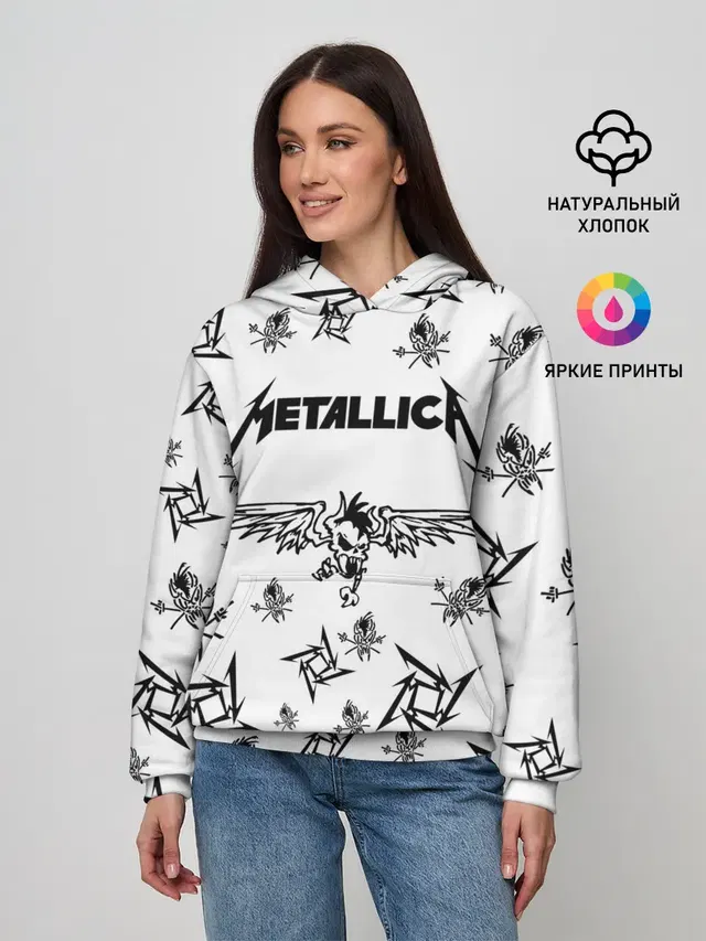 Женское худи с принтом «Metallica»