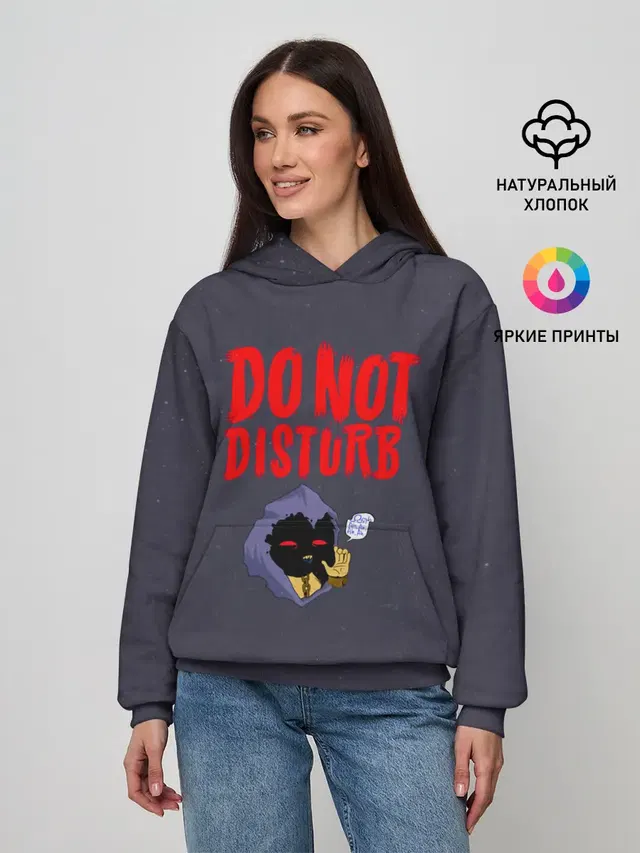 Женское худи с принтом «Disturbed — Do not disturb»