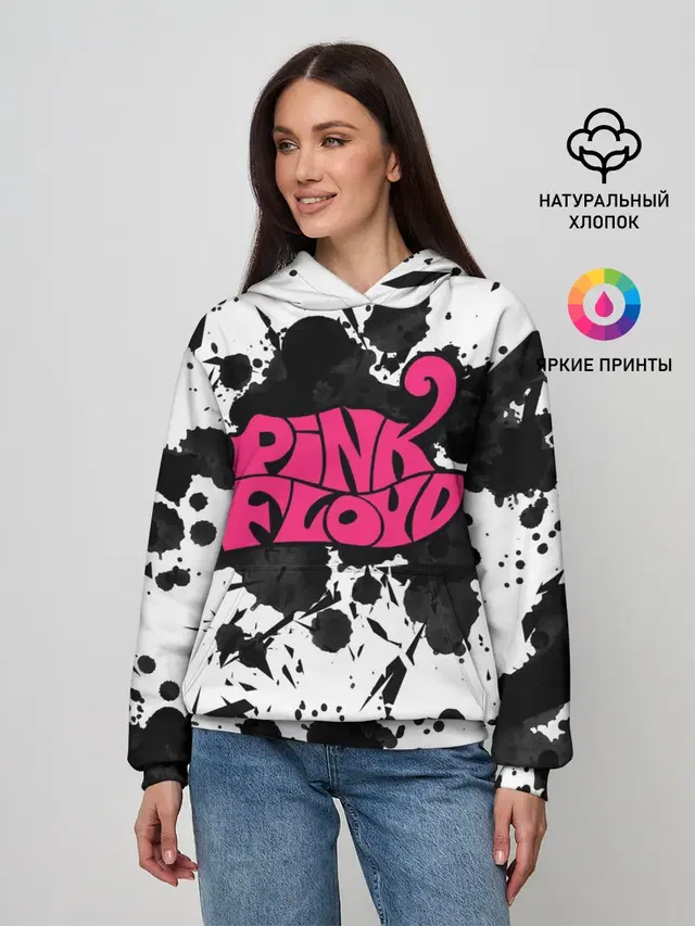 Женское худи с принтом «Ink splash»