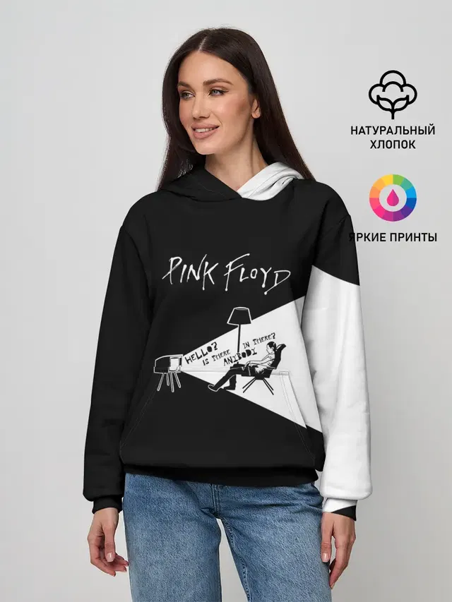 Женское худи с принтом «Pink Floyd — Pink Floyd - Comfortably Numb»