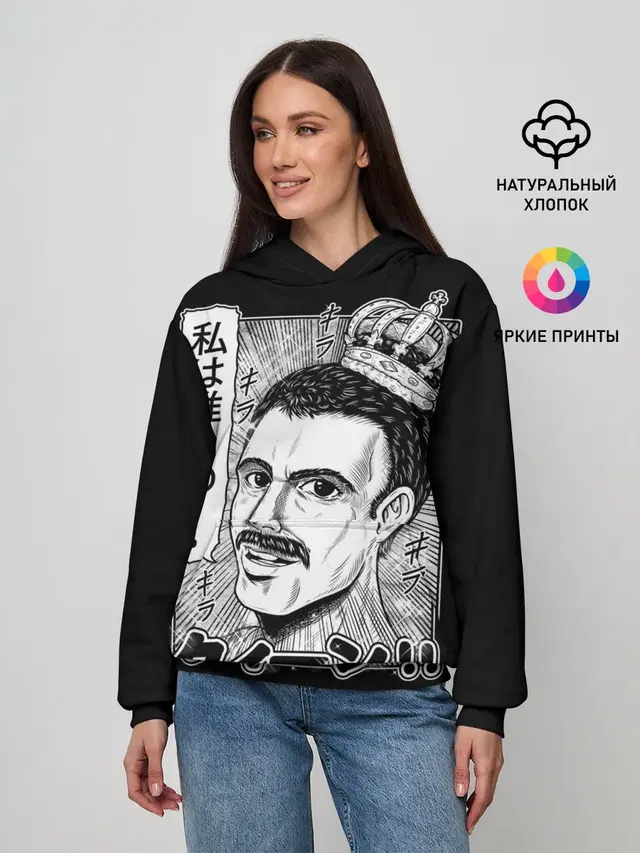 Женское худи с принтом «Crown»