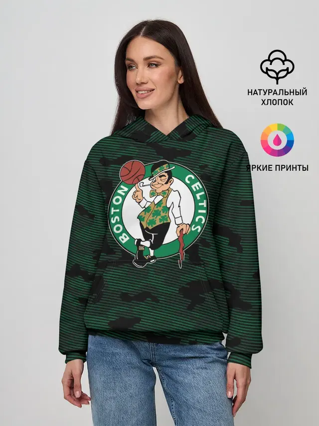 Женское худи с принтом «НБА — Boston Celtics»