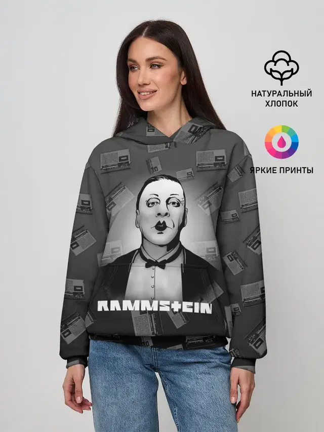 Женское худи с принтом «Rammstein»