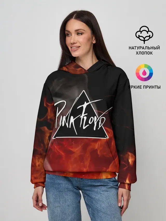 Женское худи с принтом «Pink Floyd»