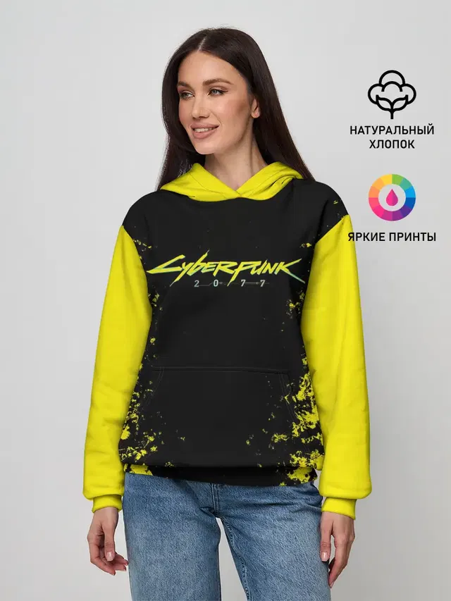 Женское худи с принтом «Cyberpunk 2077»