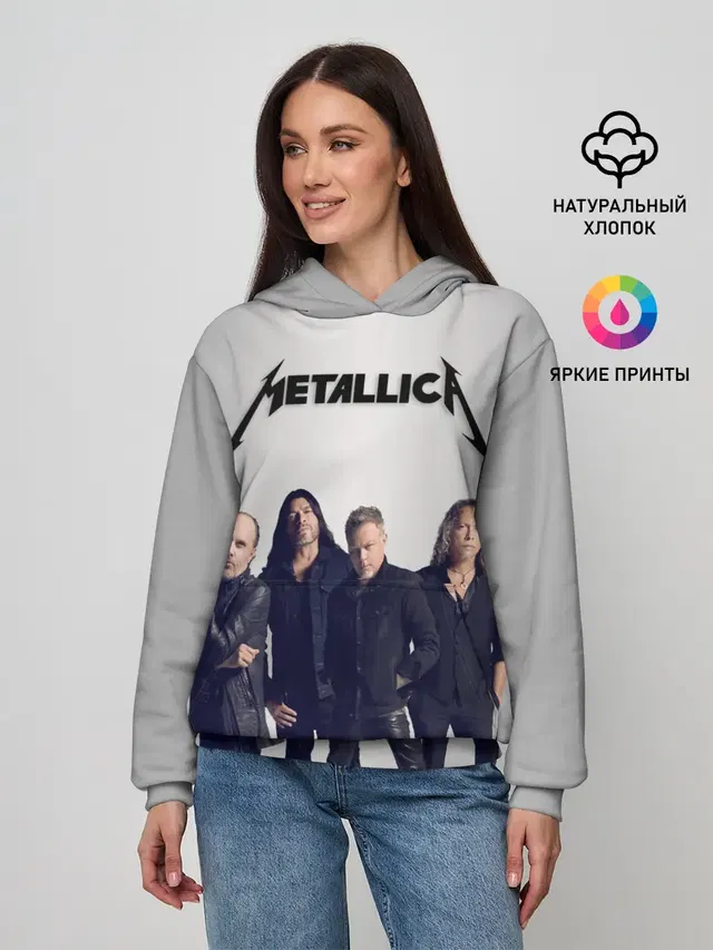 Женское худи с принтом «Metallica»