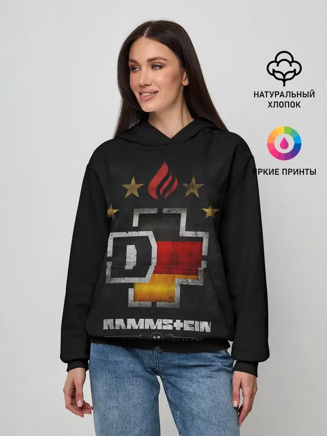 Женское худи с принтом «Rammstein»