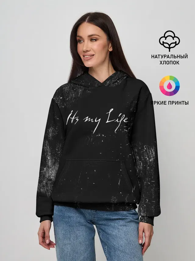 Женское худи с принтом «Its My Life»