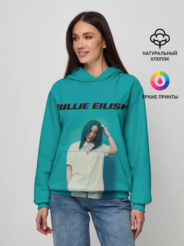 Женское худи с принтом «Billie Eilish»