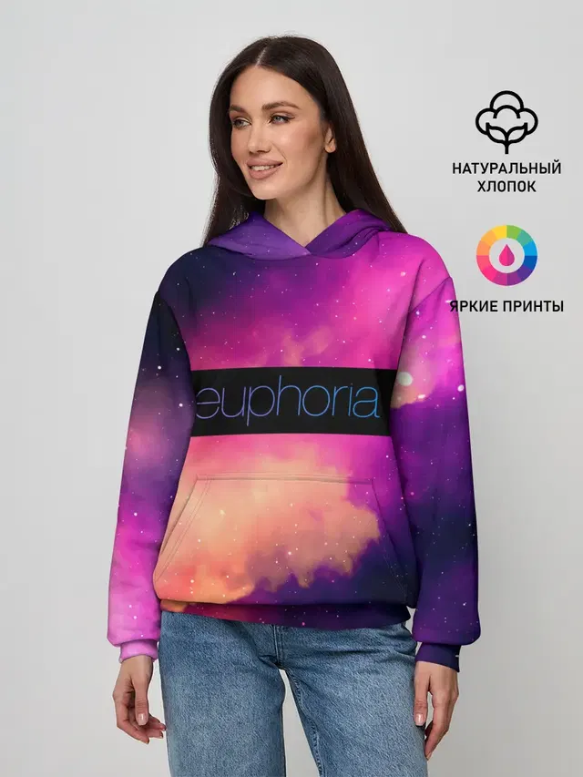 Женское худи с принтом «Euphoria — сериал Euphoria»