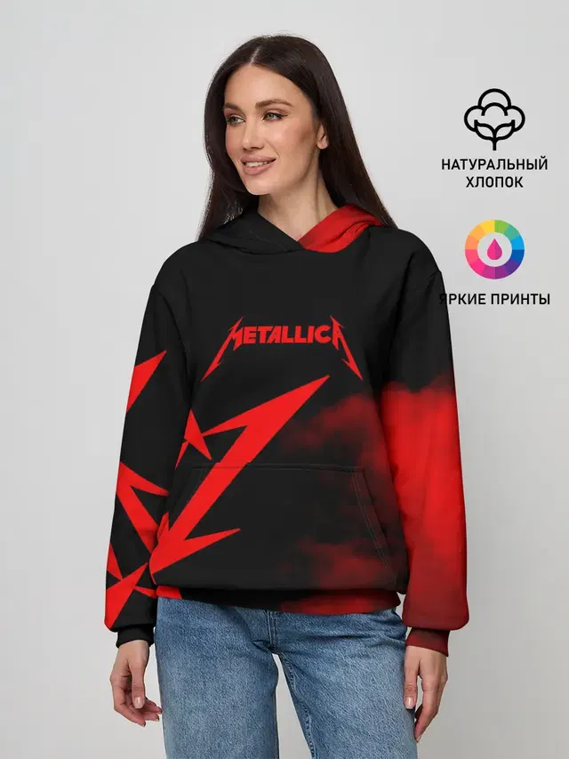 Женское худи с принтом «Metallica»
