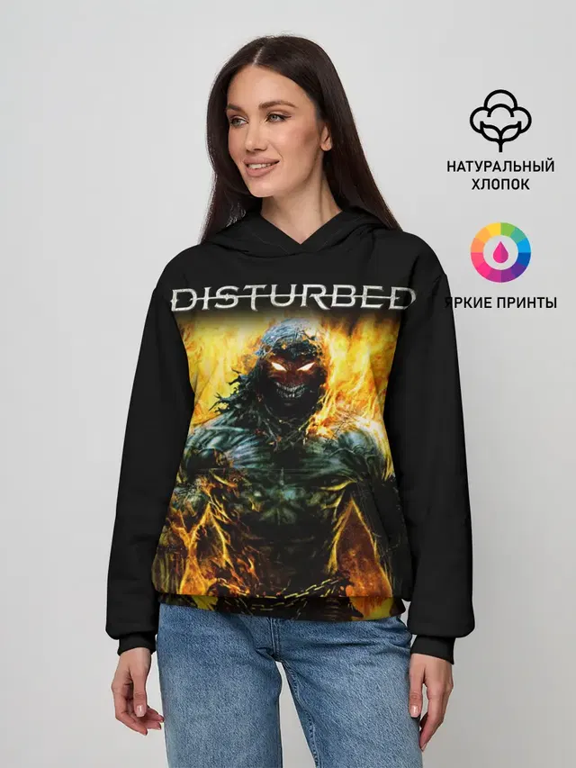 Женское худи с принтом «Disturbed»