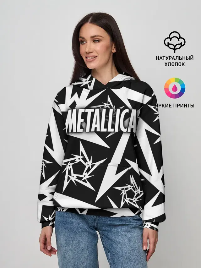 Женское худи с принтом «Metallica»
