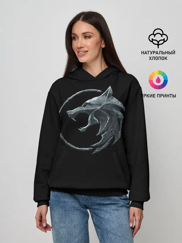 Женское худи с принтом «Wolf»