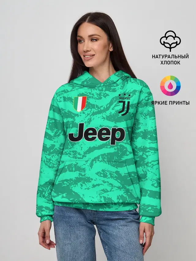 Женское худи с принтом «Ювентус — Buffon home 19-20»