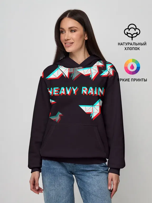 Женское худи с принтом «Разные игры — Heavy Rain»