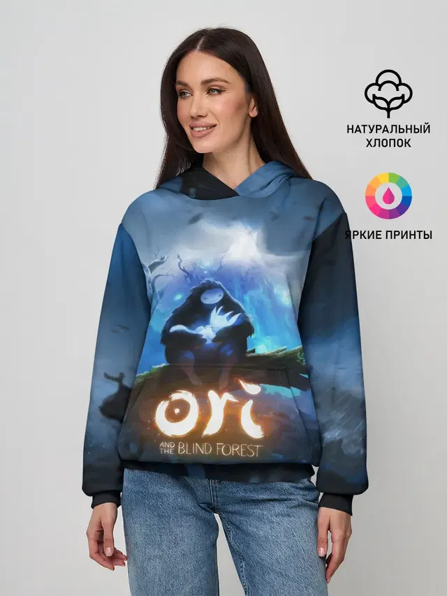 Женское худи с принтом «Ori — Ori - And The Will Of The Wisp»