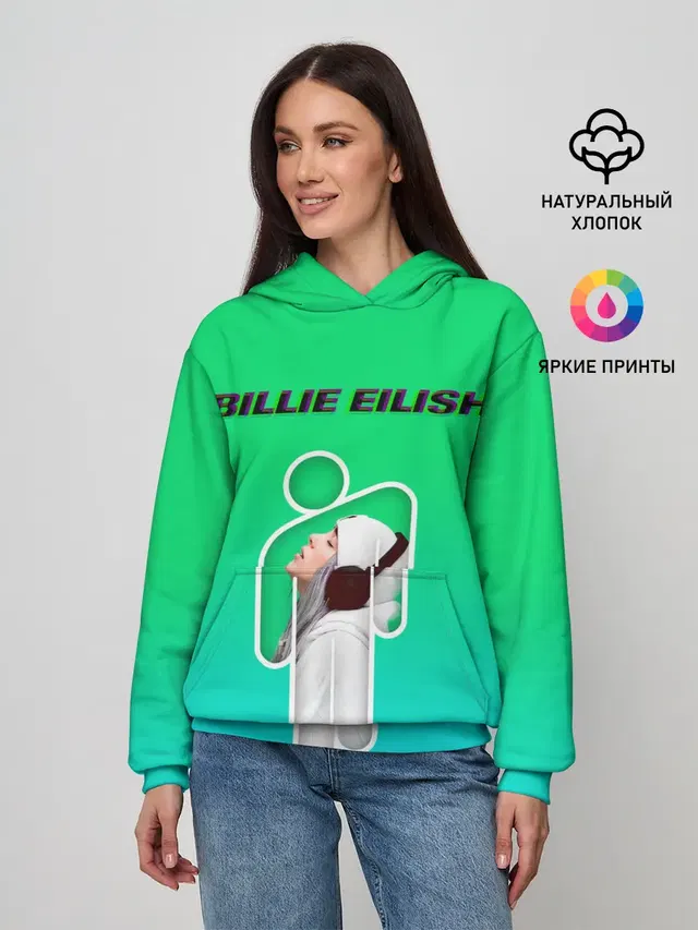 Женское худи с принтом «Billie Eilish»