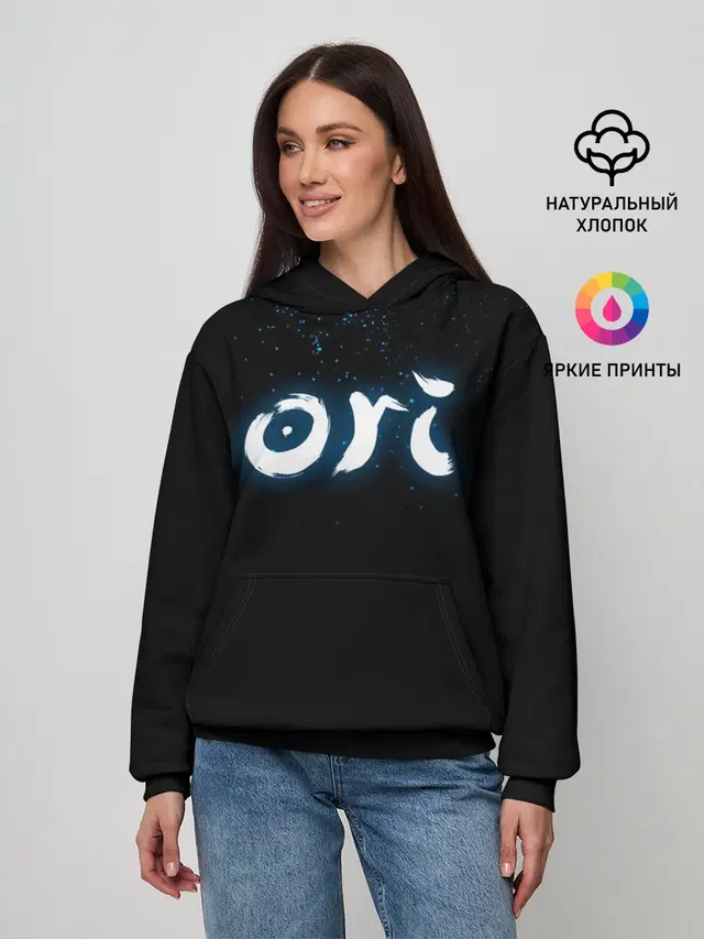 Женское худи с принтом «Разные игры — ORI»
