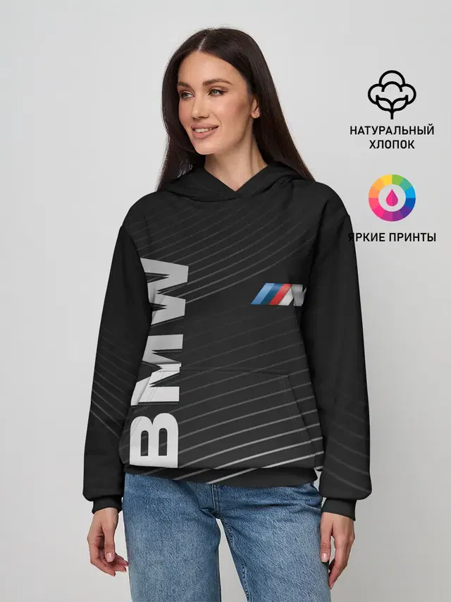Женское худи с принтом «BMW»
