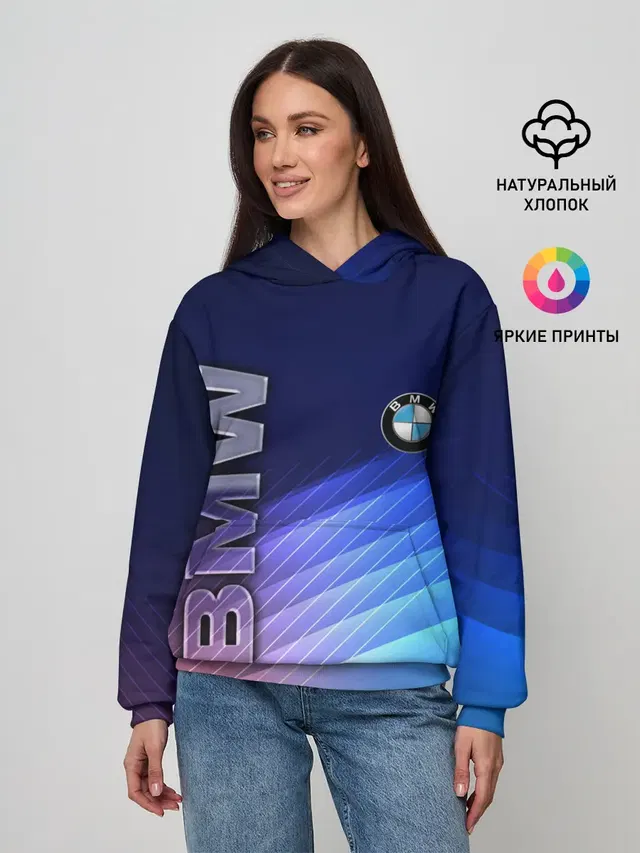 Женское худи с принтом «BMW»