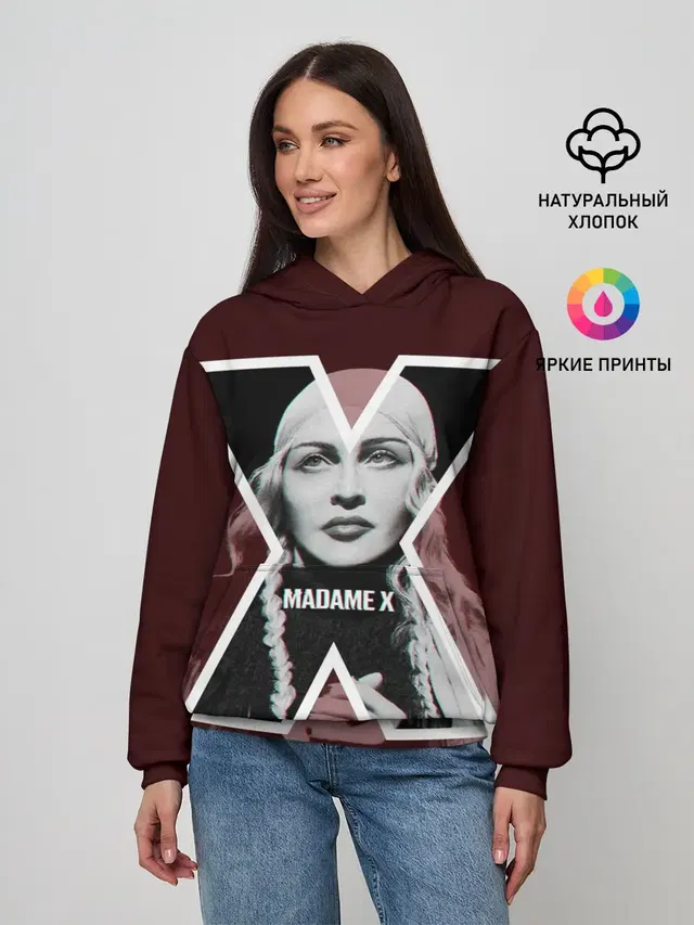 Женское худи с принтом «Поп музыка и R&B — MADAMEX»