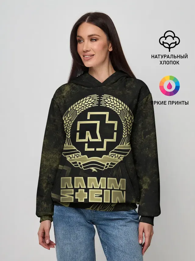 Женское худи с принтом «Rammstein»