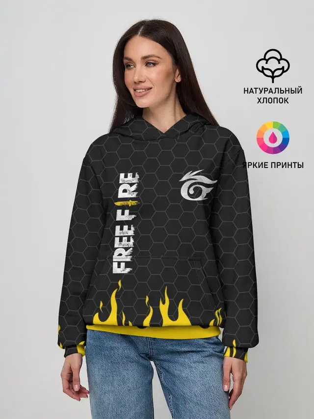 Женское худи с принтом «Flame»