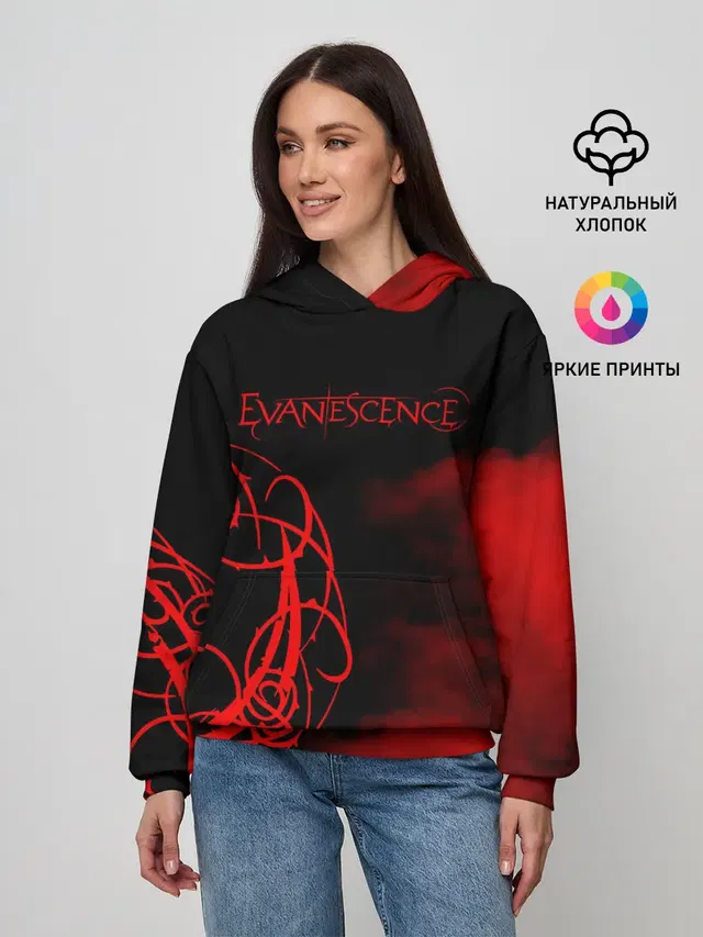 Женское худи с принтом «Evanescence»