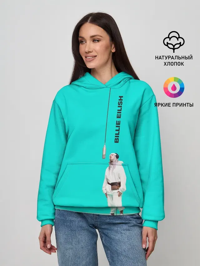 Женское худи с принтом «Billie Eilish»