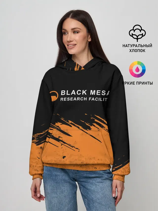 Женское худи с принтом «Half-Life — BLACK MESA»