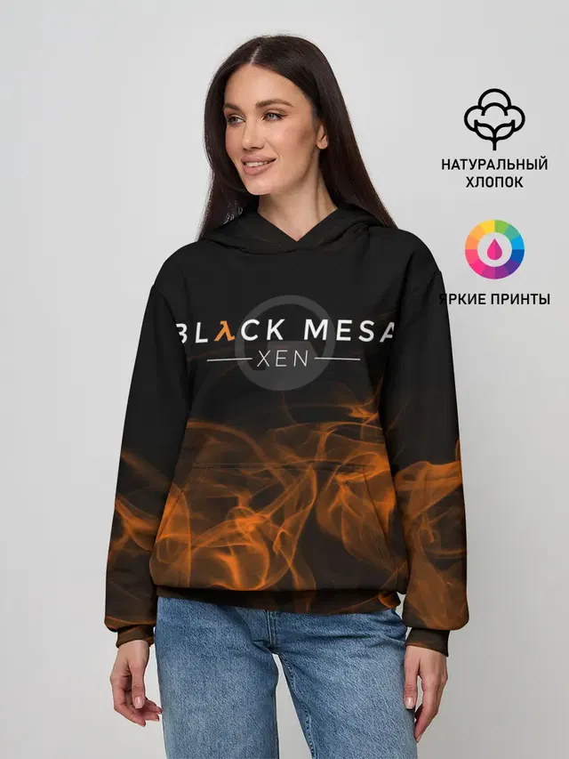 Женское худи с принтом «Half-Life — HALF-LIFE - Black Mesa: XEN»