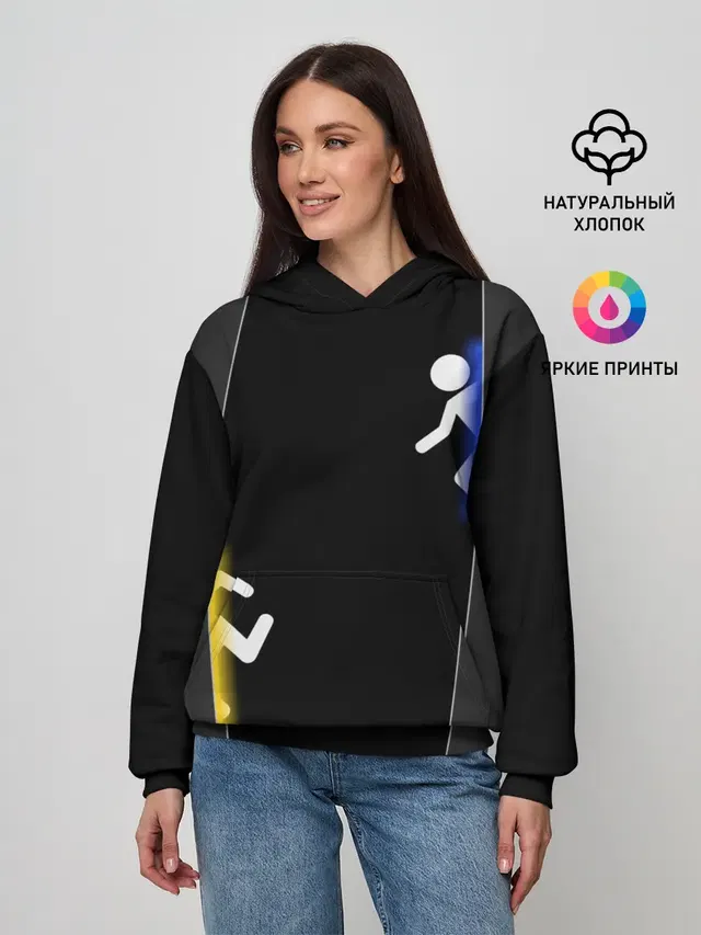 Женское худи с принтом «Stick figure»