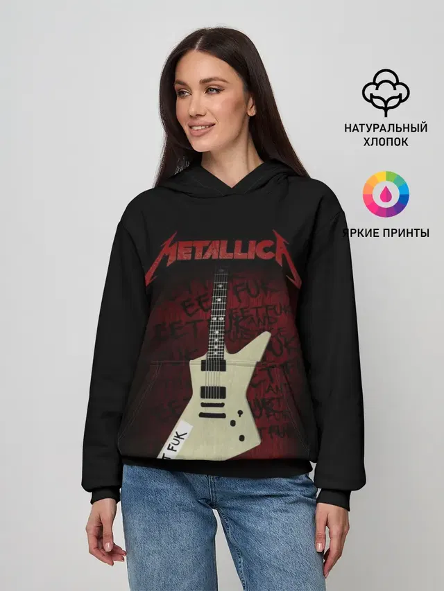 Женское худи с принтом «Metallica»