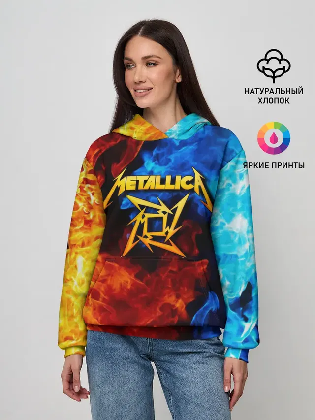 Женское худи с принтом «Metallica»