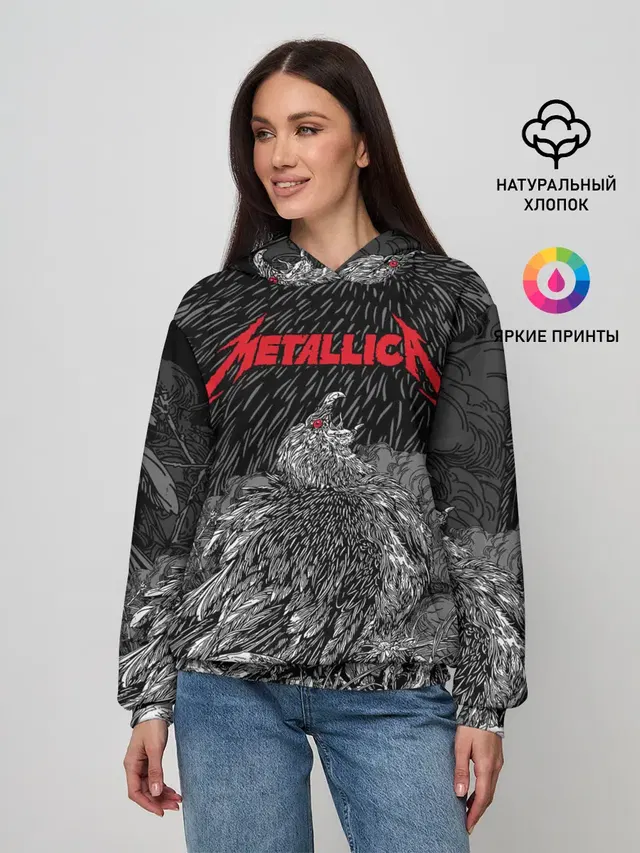Женское худи с принтом «Metallica»
