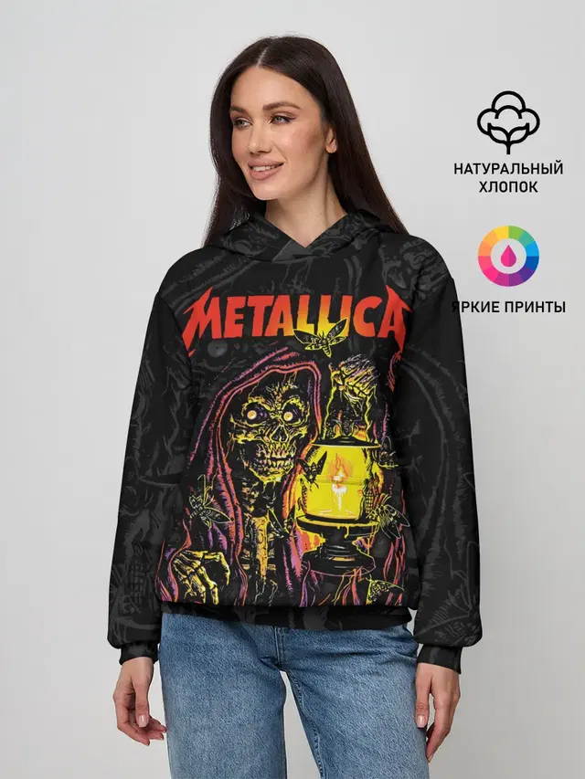 Женское худи с принтом «Metallica»