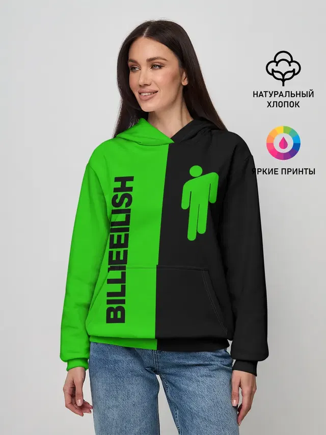 Женское худи с принтом «Billie Eilish»