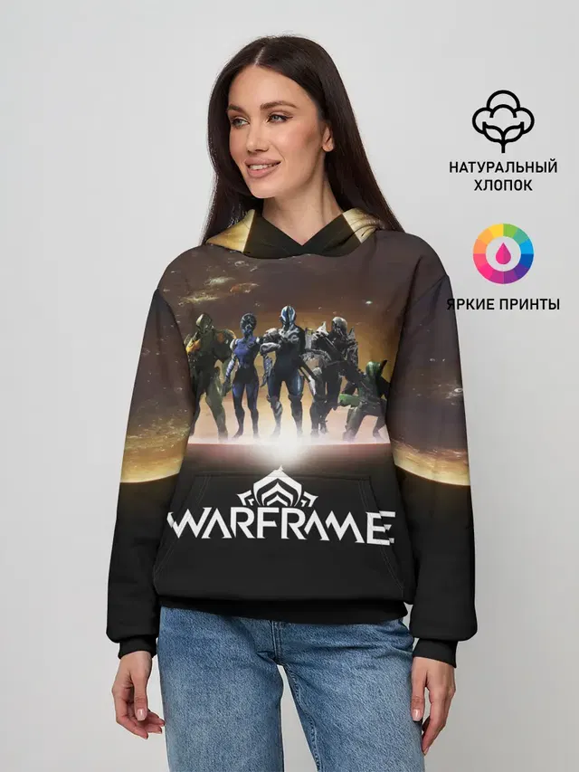 Женское худи с принтом «WARFRAME Planet»