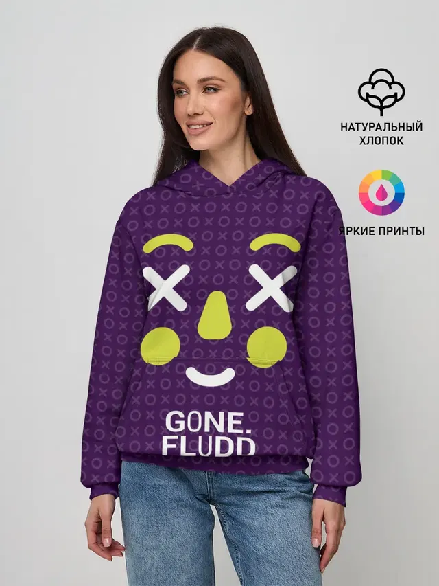 Женское худи с принтом «GONE.Fludd»