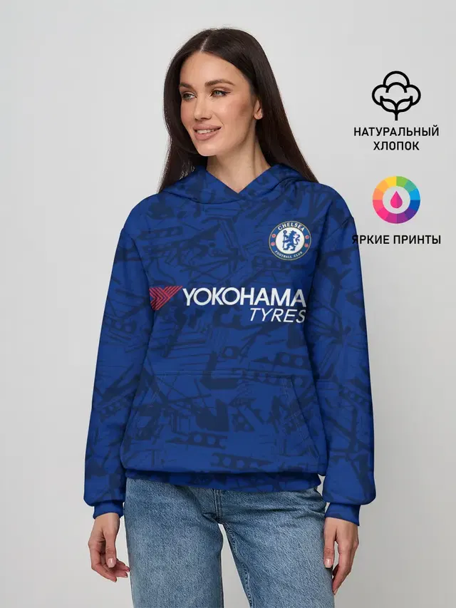 Женское худи с принтом «Willian home 19-20»