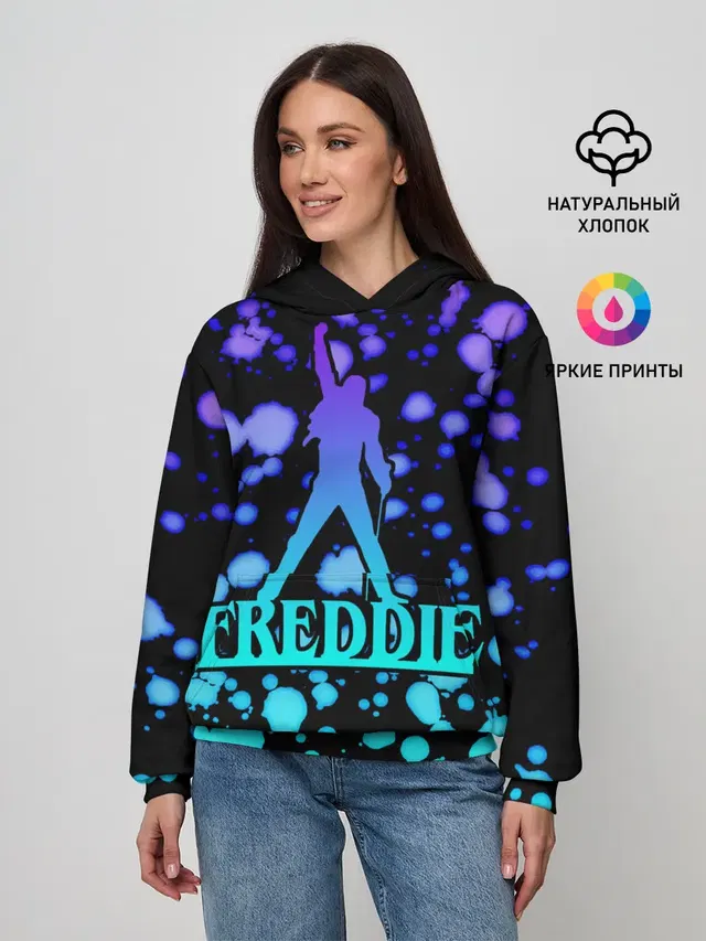 Женское худи с принтом «Freddie»