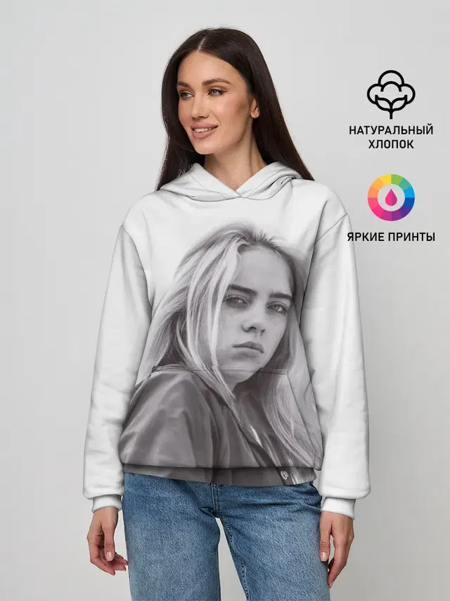 Женское худи с принтом «Billie Eilish»