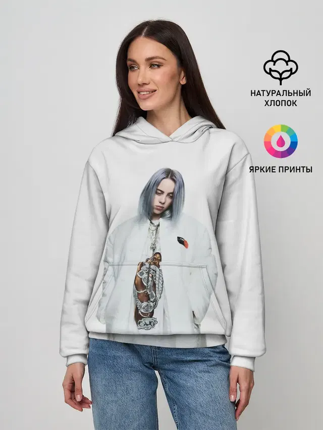 Женское худи с принтом «Billie Eilish»