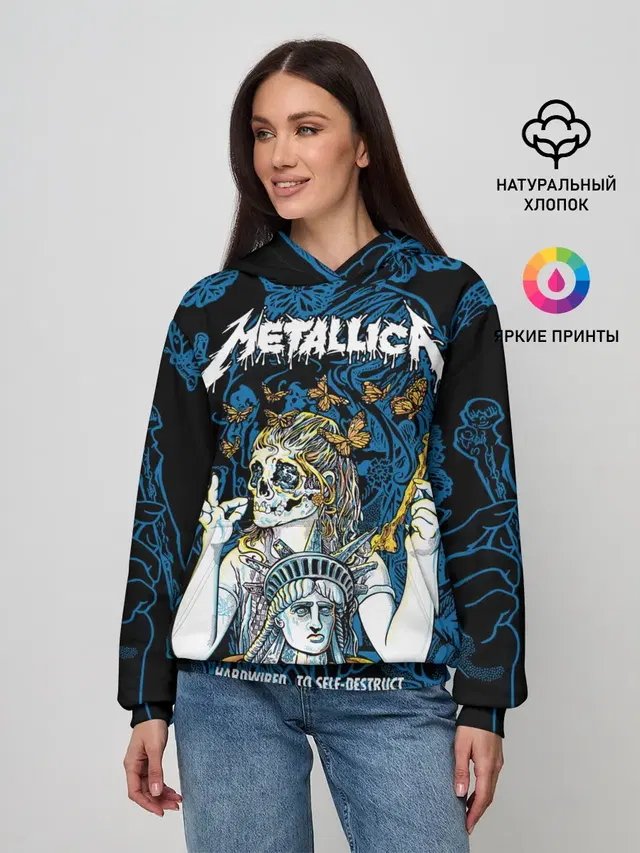 Женское худи с принтом «Metallica»