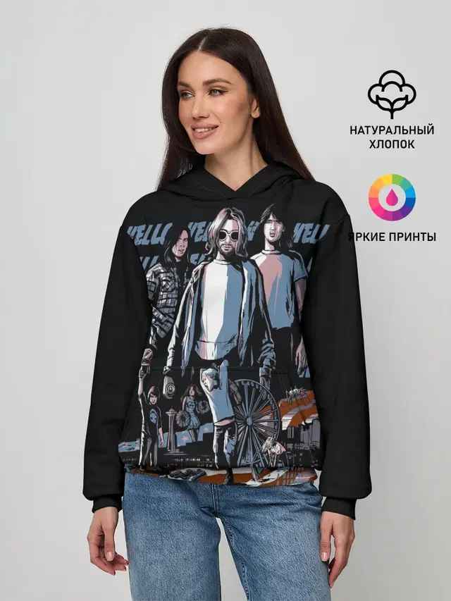Женское худи с принтом «Kurt Cobain — Nirvana»