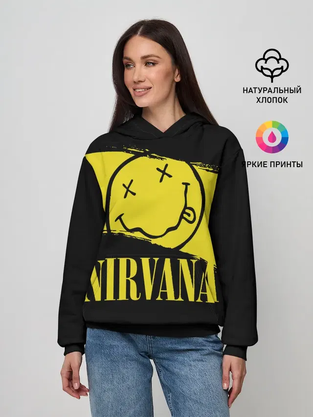 Женское худи с принтом «Nirvana»