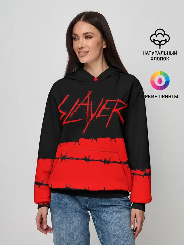 Женское худи с принтом «Slayer»